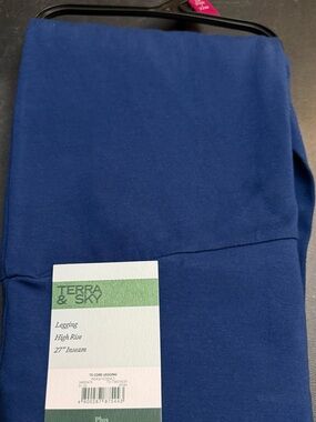 Terra & Sky Blue High-Rise Leggings in Indigo Essence Size 2X NEW!!